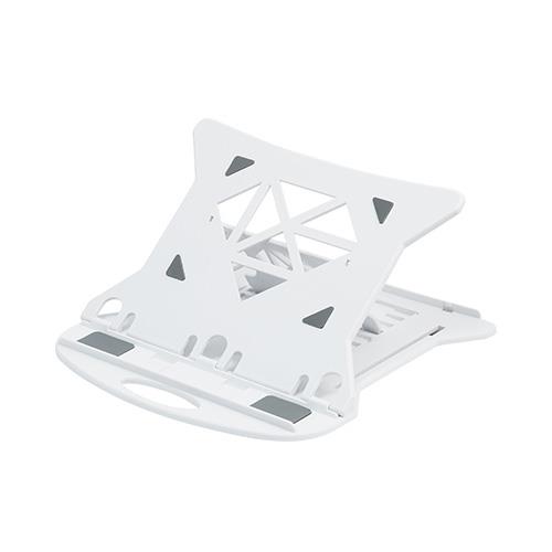 ミヨシ NS-04-WH ホワイト ノートPC/タブレット対応 スタンド 360℃回転式 7段階角度調節