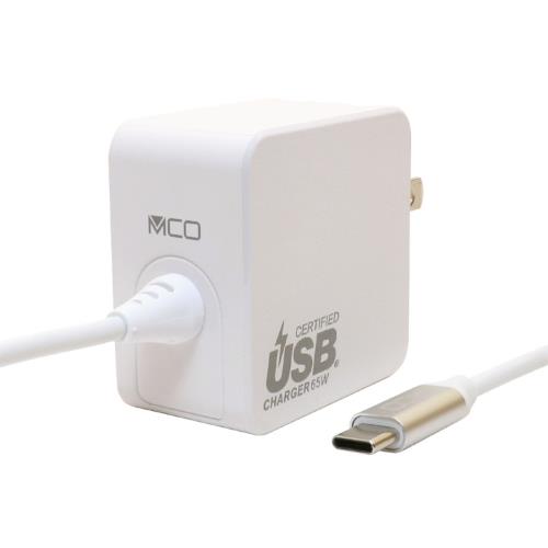 ミヨシ IPA-GC15AN-WH ホワイト USB PD対応 GaN USB-ACアダプタ ケーブル一体型 65W 1.5m