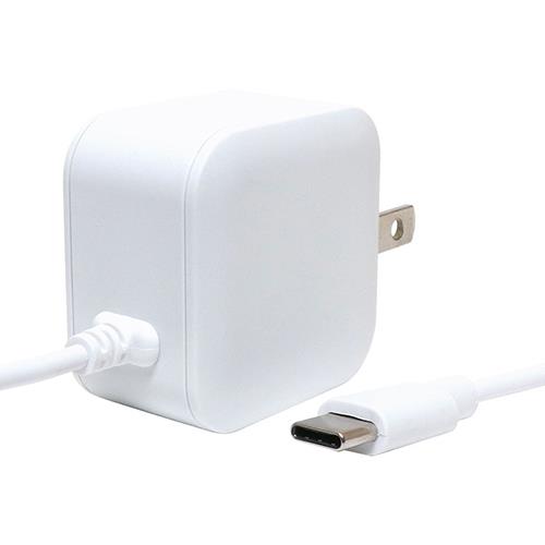 ミヨシ IAC-20S1/WH ホワイト 薄型 充電用ACアダプタ ケーブル一体型 2.4A出力対応