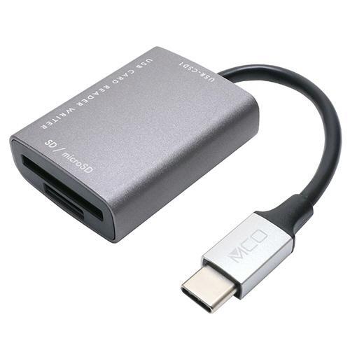ミヨシ USR-CSD1-DS ダークシルバー SDカードリーダ･ライタ USB3.2Gen1対応 USB Type-C