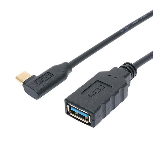 ミヨシ USA-10G2C/LL USB変換ケーブル USB A - USB Type-C オス L型コネクタ 50cm