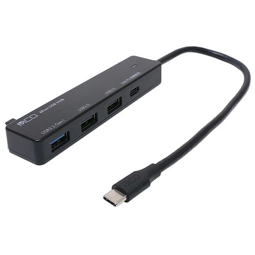 ミヨシ USH-CA32P/BK ブラック USB PD充電対応 3.2 Gen1/USB2.0ハブ