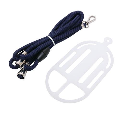 ナカバヤシ SAC-SB05/CNV クリア×ネイビー 7インチ対応 ﾌﾘｰｻｲｽﾞ ｽﾏﾎﾎﾙﾀﾞｰ+ｽﾄﾗｯﾌﾟ