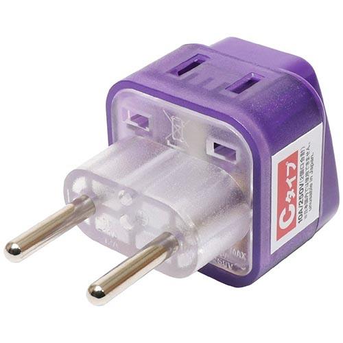 ミヨシ MBA-WC Cタイプ 海外電源変換アダプタ Wコンセント