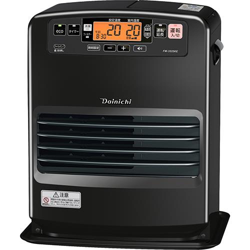 ダイニチ FW-3325KEK チャコールブラック 石油ファンヒーター 木造9畳 コンクリート12畳