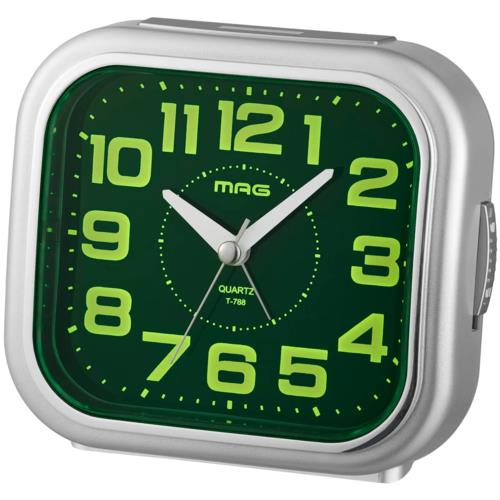 MAG(マグ) T-788 SM-Z 銀メタリック 電子音目覚まし時計 しののめ 置き時計