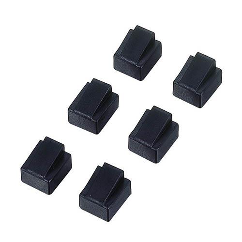 エレコム(ELECOM) LD-RJ45CAP6 ブラック RJ45コネクタ保護キャップ 6個入