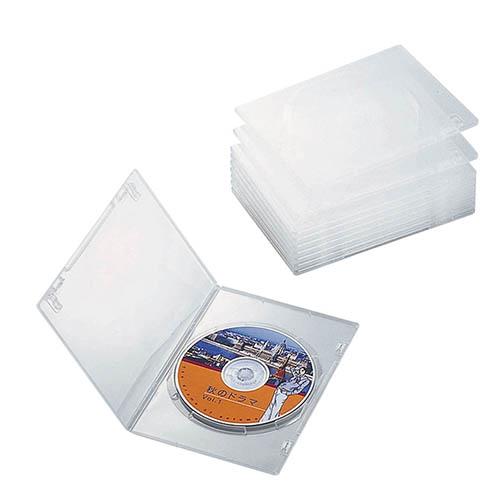 エレコム(ELECOM) CCD-DVDS03CR クリア スリムトールケース 1枚収納