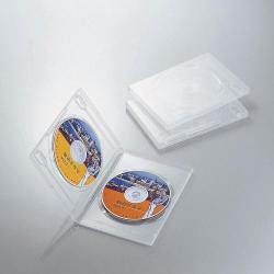 エレコム(ELECOM) CCD-DVD04CR クリア トールケース 2枚収納