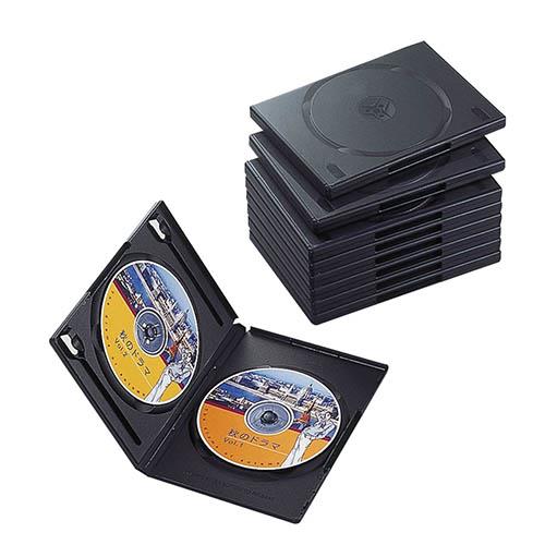 エレコム(ELECOM) CCD-DVD06BK ブラック トールケース 2枚収納 10枚組