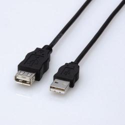 エレコム(ELECOM) USB-ECOEA15 ブラック USB2.0延長ケーブルA-A 1.5m