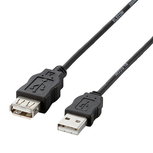 エレコム(ELECOM) USB-ECOEA20 ブラック エコUSB延長ケーブル 2m