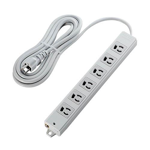 エレコム(ELECOM) T-WRM3630LG/RS グレー 電源タップ 省エネタップ 延長コード 3ピン 6個口 3m