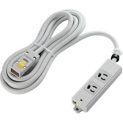 エレコム(ELECOM) T-WHRM3250LG/RS グレー ハーネス仕様工事用タップ 延長コード 3ピン 2個口 5m