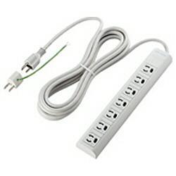 エレコム(ELECOM) T-ECOY055NDA グレー 電源タップ マグネット付 延長コード 3ピン 7個口 5m