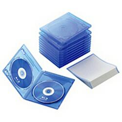 エレコム(ELECOM) CCD-BLU210CBU クリアブルー Blu-rayディスクケース 2枚収納 10セット