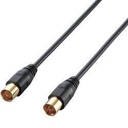 エレコム(ELECOM) AV-ATSS10BK ブラック アンテナケーブル ストレート/ストレート 1m