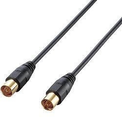 エレコム(ELECOM) AV-ATSS20BK ブラック アンテナケーブル ストレート/ストレート 2m