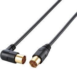 エレコム(ELECOM) AV-ATLS30BK ブラック アンテナケーブル L型-ストレート 3m