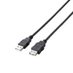 エレコム(ELECOM) U2C-JE50BK ブラック USB2.0延長ケーブル AM-AF 5m