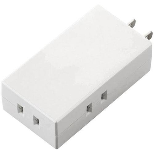 エレコム(ELECOM) T-TR06-2300WH ホワイト トリプルタップ モバイルタイプ 2ピン 3個口