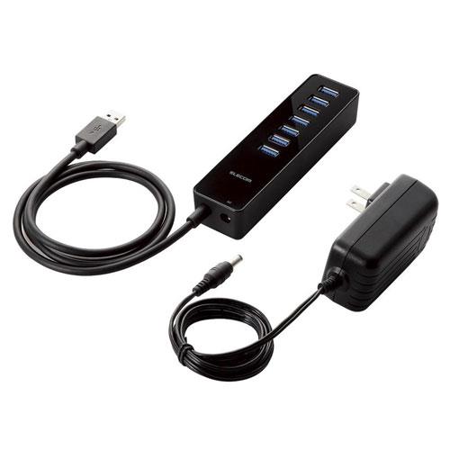 エレコム(ELECOM) U3H-T719SBK 7ポートUSB3.0ハブ マグネット・セルフパワータイプ