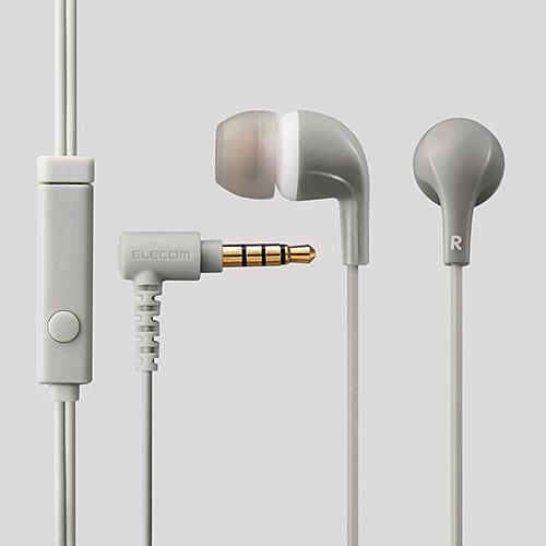 エレコム(ELECOM) EHP-CN300MGY グレー スマートフォン用ステレオヘッドホンマイク