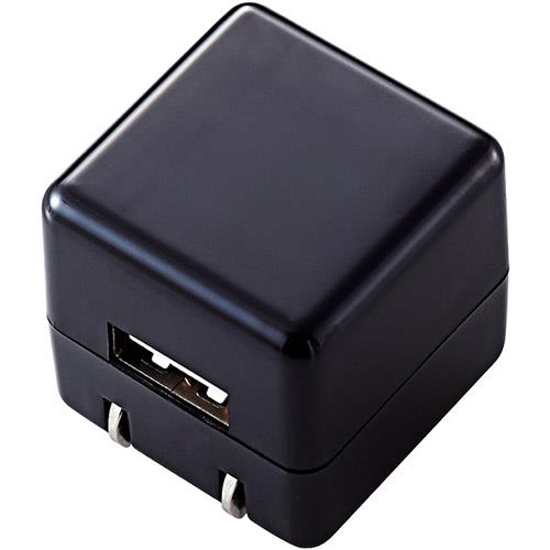 エレコム(ELECOM) AVA-ACUAN007BK ブラック キューブ型AC充電器 DAP用 長寿命 1A