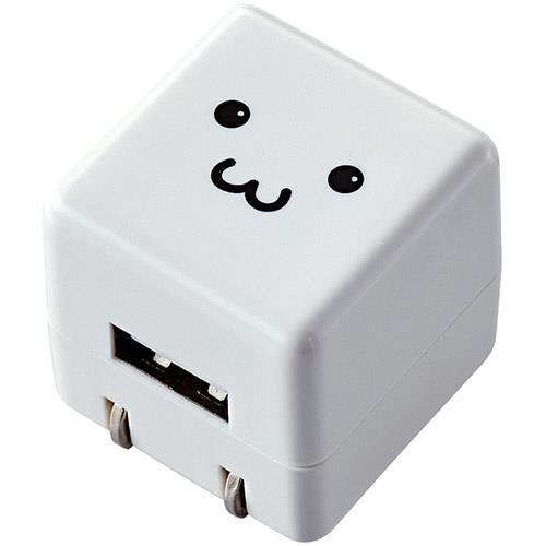 エレコム(ELECOM) AVA-ACUAN007WF ホワイトフェイス キューブ型AC充電器 DAP用 長寿命 1A