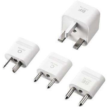 エレコム(ELECOM) T-HPSETWH ホワイト 海外用変換プラグ 4種セット