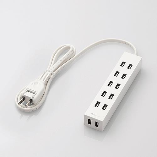 エレコム(ELECOM) T-NFL01-26 flecc barra 6個口 上挿し5・横挿し1 1m T-NFL01-2610WH ホワイト