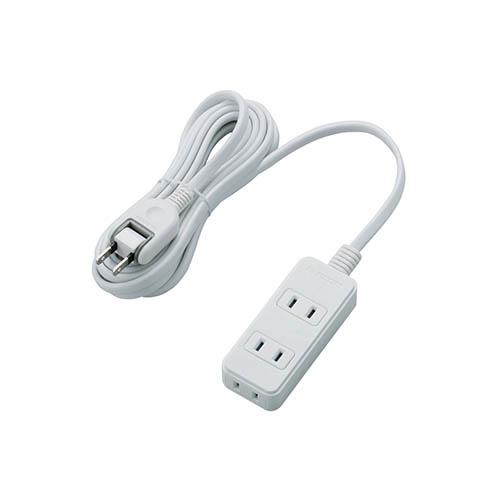 エレコム(ELECOM) T-TS02-2330WH ホワイト 電源タップ 180度スイングプラグ 延長コード 2ピン 3個口 3m