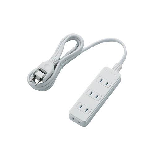 エレコム(ELECOM) T-TST02-22420WH ホワイト 電源タップ ほこりシャッター付 延長コード 2ピン 4個口 2m