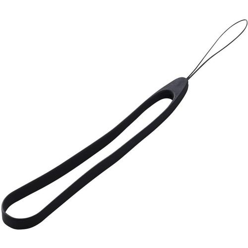 エレコム(ELECOM) P-STH02BK ブラック スマートフォン用ハンドストラップ シリコン