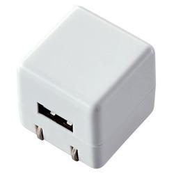 エレコム ELECOM AVS-ACUAN007WH(ホワイト) キューブ型AC充電器(DAP用・長寿命・1A) USB充電器