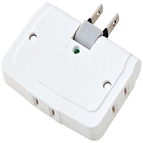 エレコム(ELECOM) T-KTR04WH コーナータップ 雷ガード 3個口 ホワイト