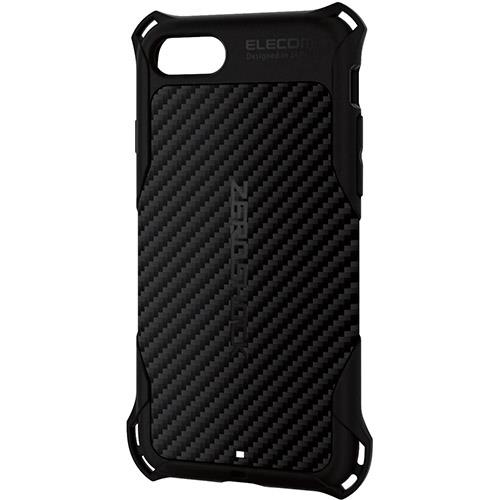 エレコム(ELECOM) PMWA17MZEROGBK ブラック iPhone 8用ZEROSHOCK/グリップ