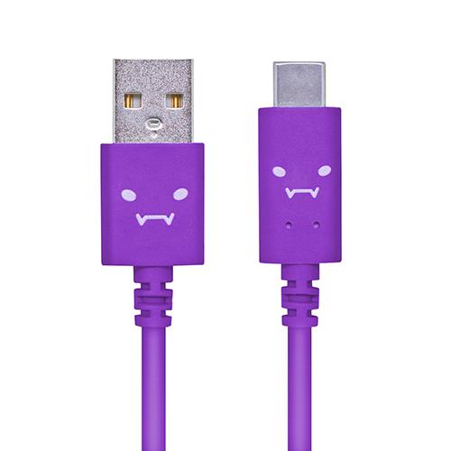 エレコム(ELECOM) MPA-FAC12CPU パープル USB2.0ケーブル 顔付き A-C 1.2m