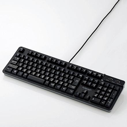 エレコム(ELECOM) TK-FCM094HBK ブラック 有線キーボード 108キー 日本語配列