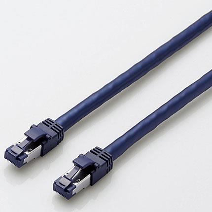 エレコム(ELECOM) LD-OCTT/BM10 ブルーメタリック カテゴリー8対応LANケーブル ツメ折れ防止 1m