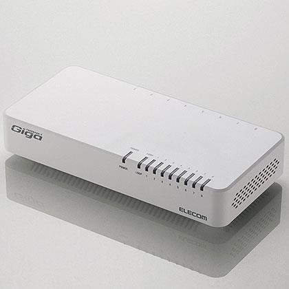 エレコム(ELECOM) EHC-G08PN2-JW ホワイト 1000BASE-T対応スイッチングハブ 8ポート