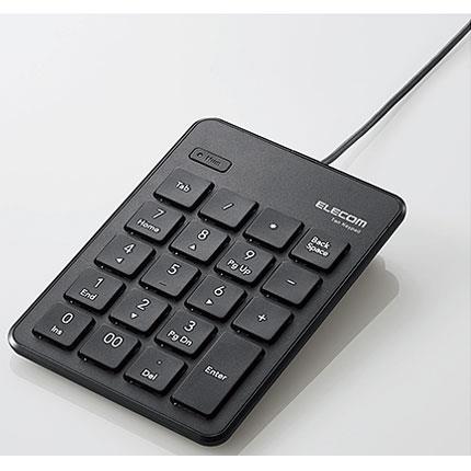 エレコム(ELECOM) TK-TCP018BK ブラック 有線薄型テンキーパッド