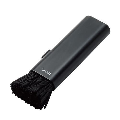 エレコム(ELECOM) KBR-014AS ブラック 除電クリーニングブラシ コンパクト収納タイプ