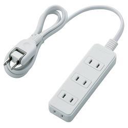 エレコム(ELECOM) T-S02-2410WH ホワイト 電源タップ 延長コード 2ピン 4個口 1m