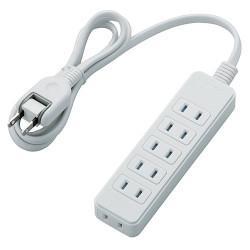 エレコム(ELECOM) T-ST02-22610WH ホワイト 電源タップ ほこりシャッター付 延長コード 2ピン 6個口 1m