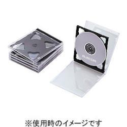 エレコム(ELECOM) CCD-JSCNW5BK ブラック Blu-ray/DVD/CDケース 標準 PS 2枚収納