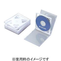 エレコム(ELECOM) CCD-JSCNW5WH ホワイト Blu-ray/DVD/CDケース 標準 PS 2枚収納