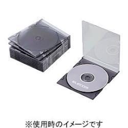 エレコム(ELECOM) CCD-JSCS10CBK クリアブラック Blu-ray/DVD/CDケース スリム PS 1枚収納