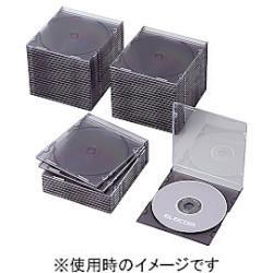 エレコム(ELECOM) CCD-JSCS50CBK クリアブラック Blu-ray/DVD/CDケース スリム PS 1枚収納