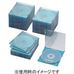 エレコム(ELECOM) CCD-JSCS50CBU クリアブルー Blu-ray/DVD/CDケース スリム PS 1枚収納